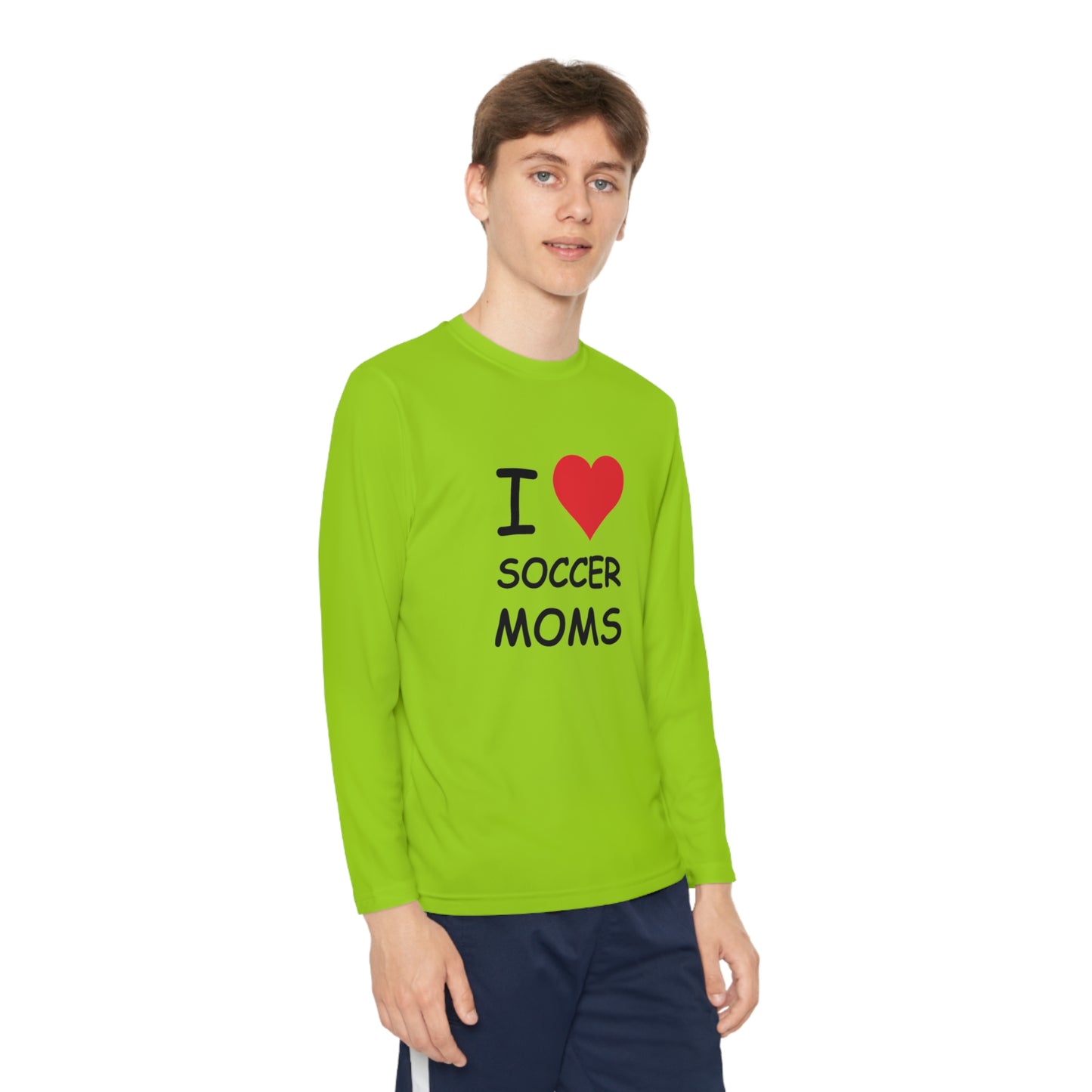 I Love Soccer Moms Kids Long Sleeve Tee