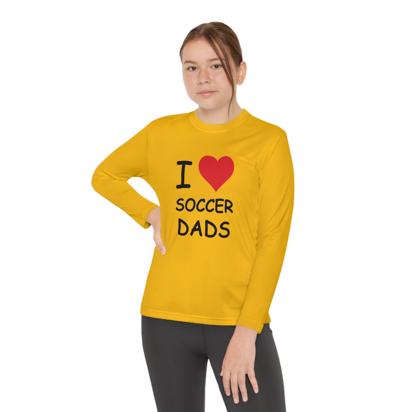 I Love Soccer Dads Kids Long Sleeve Tee