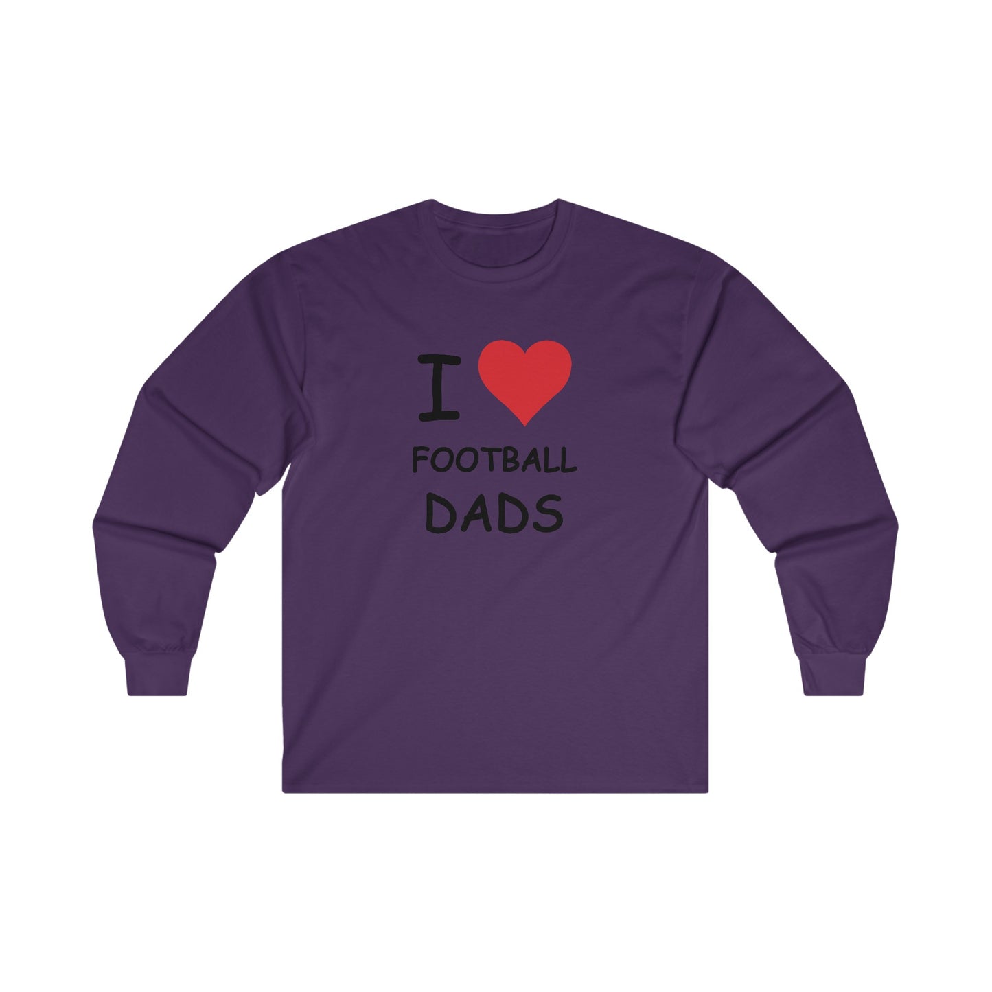 I Love Football Dads Long Sleeve Tee