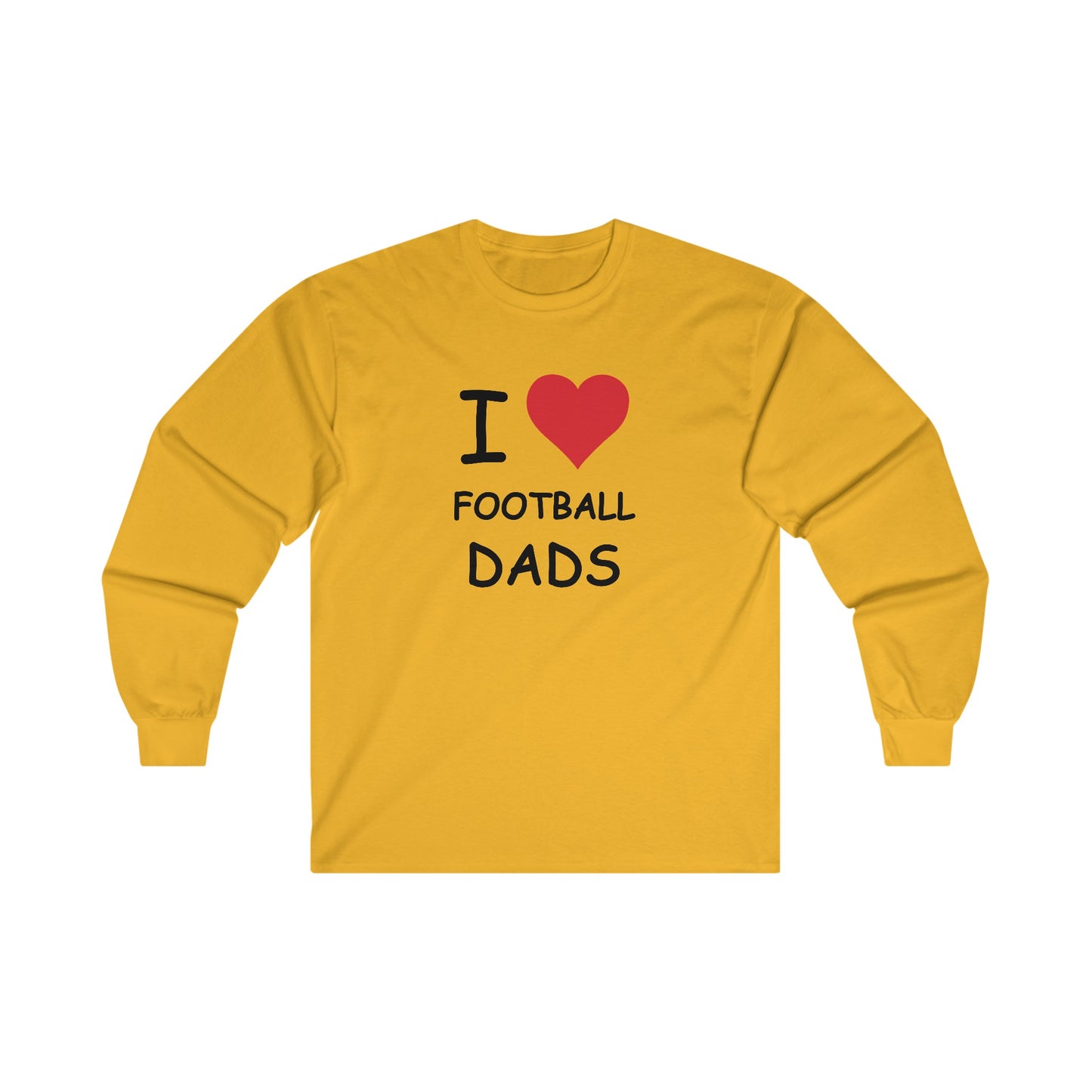 I Love Football Dads Long Sleeve Tee