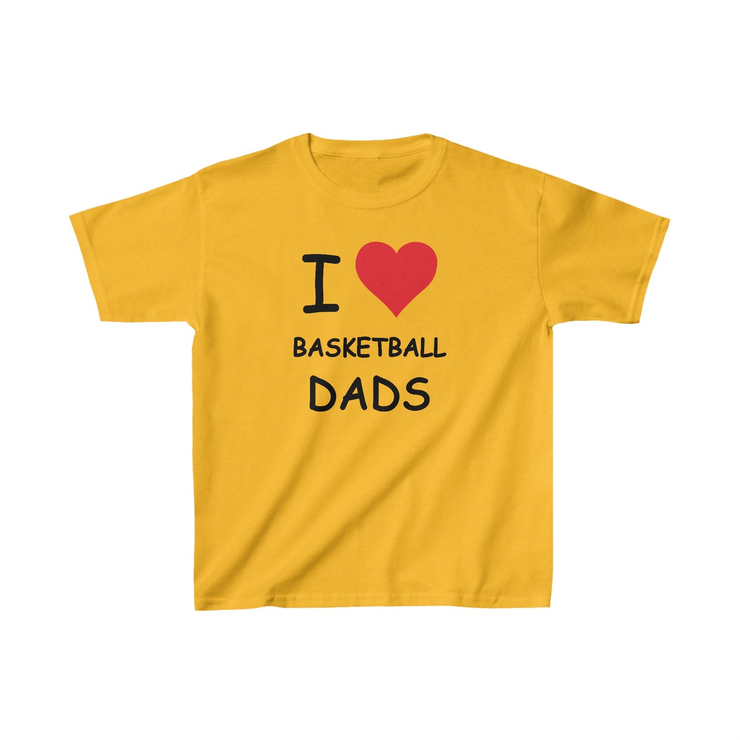 I Love Basketball Dads Kids Tee