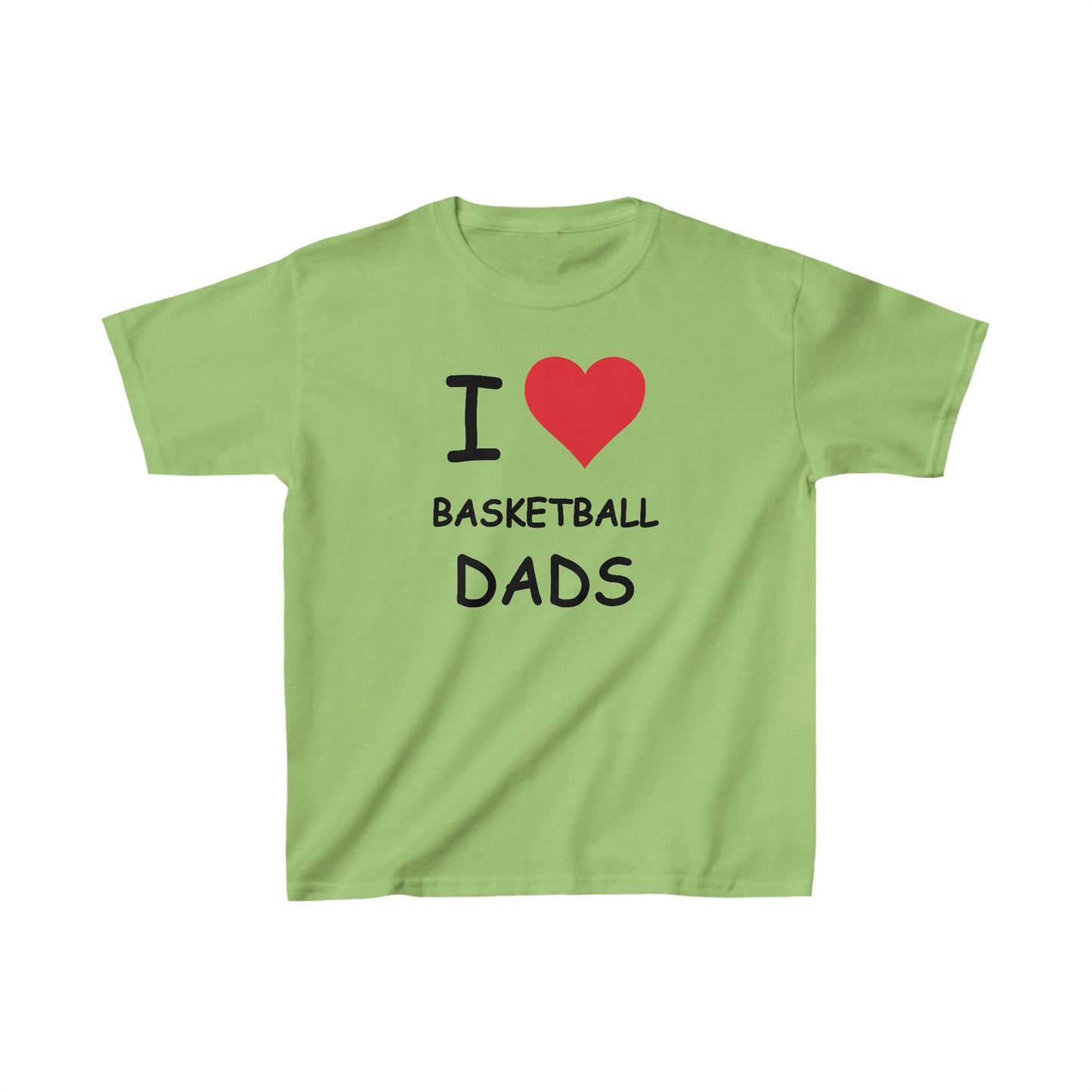 I Love Basketball Dads Kids Tee