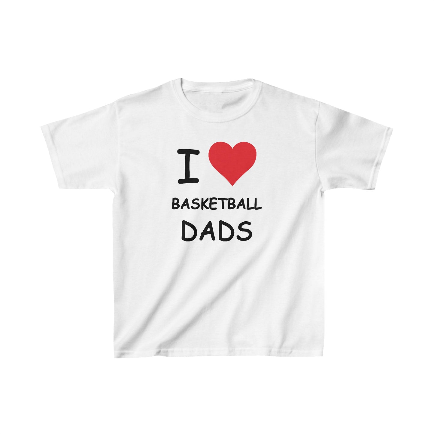 I Love Basketball Dads Kids Tee