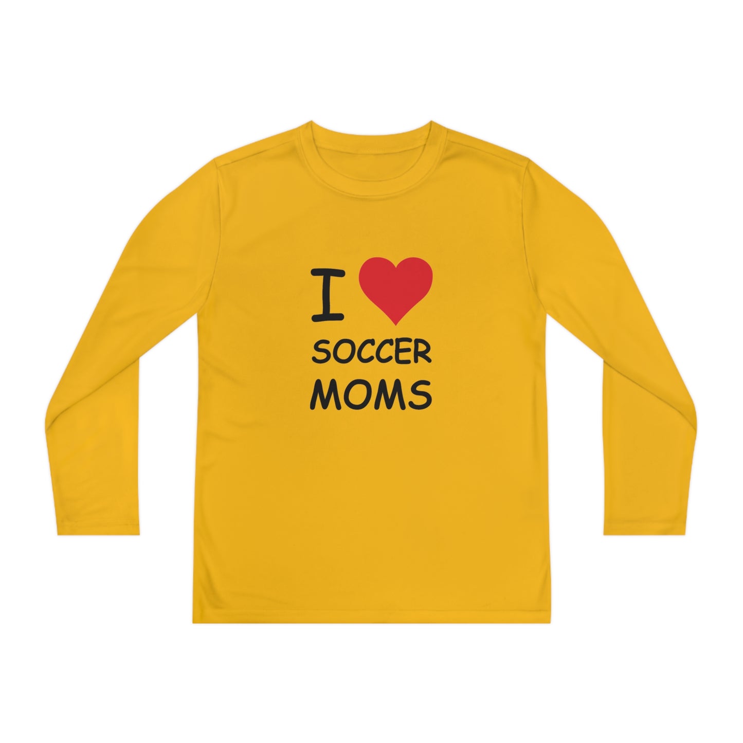 I Love Soccer Moms Kids Long Sleeve Tee