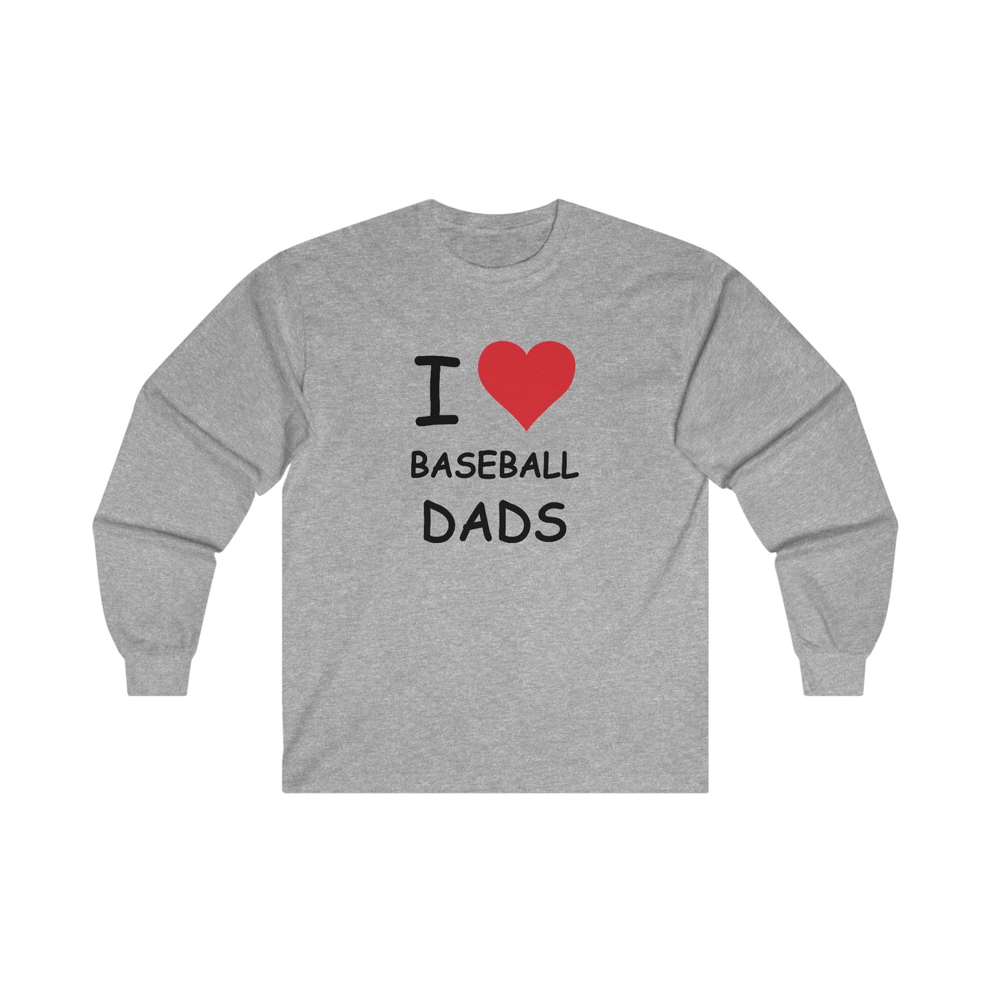 I Love Baseball Dads Long Sleeve Tee