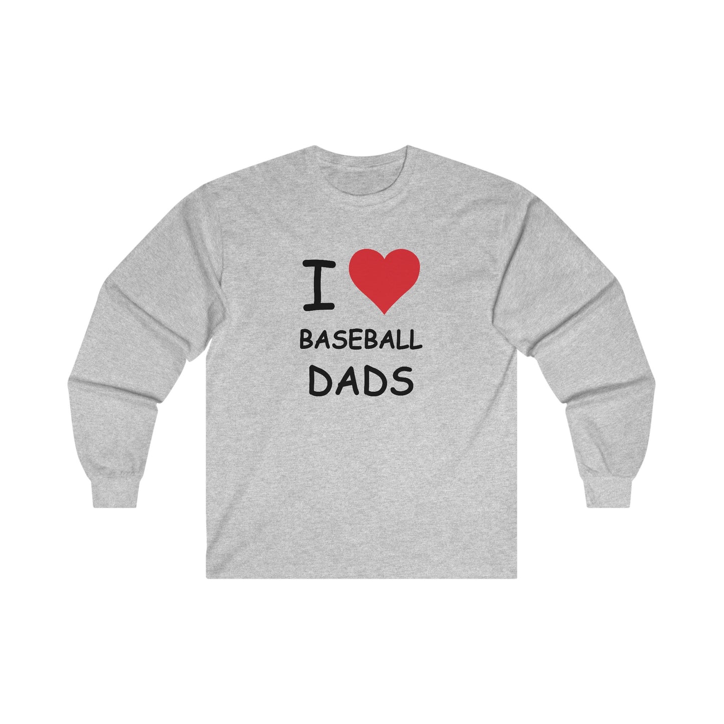 I Love Baseball Dads Long Sleeve Tee