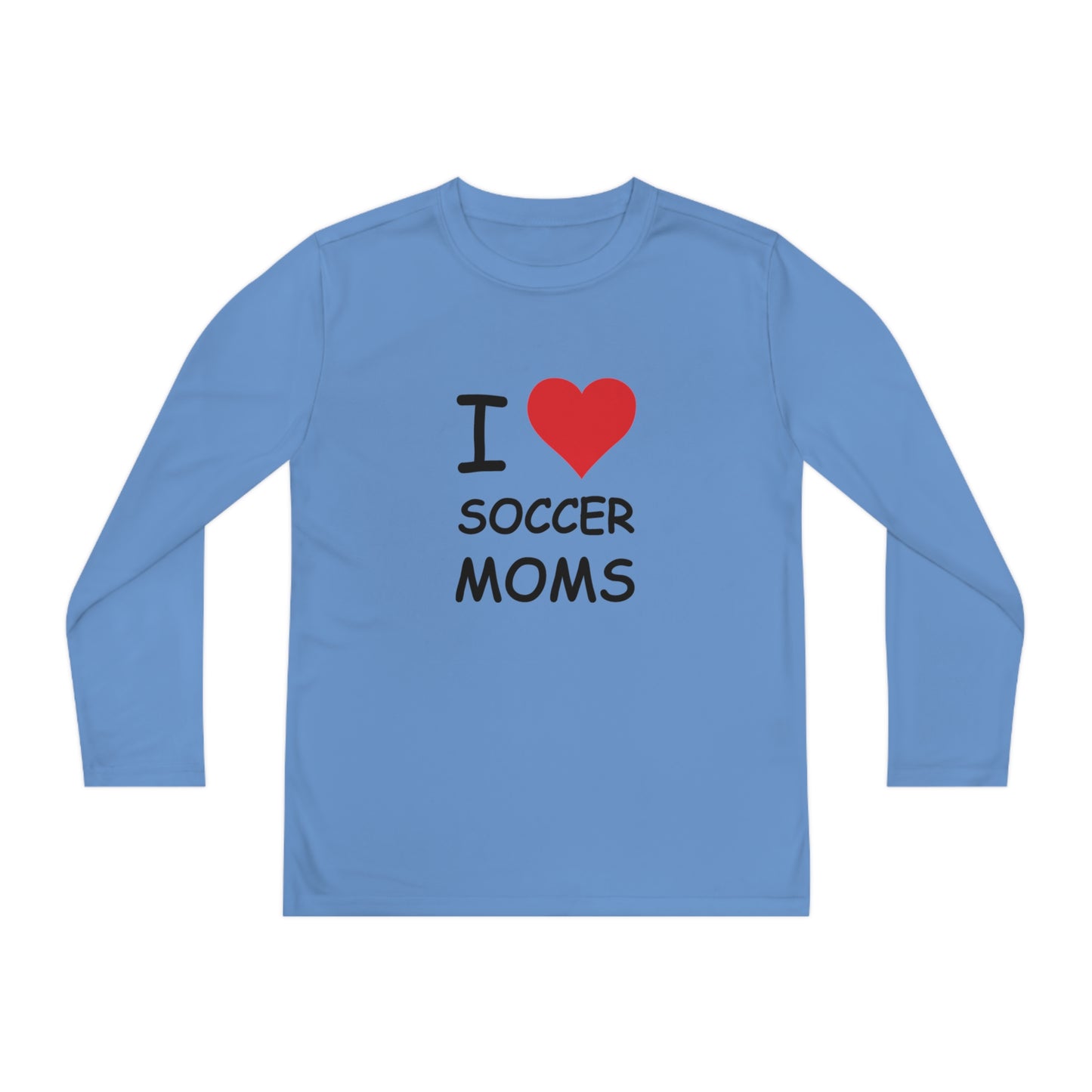 I Love Soccer Moms Kids Long Sleeve Tee