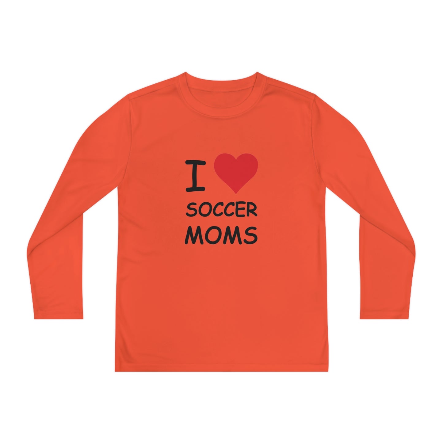 I Love Soccer Moms Kids Long Sleeve Tee