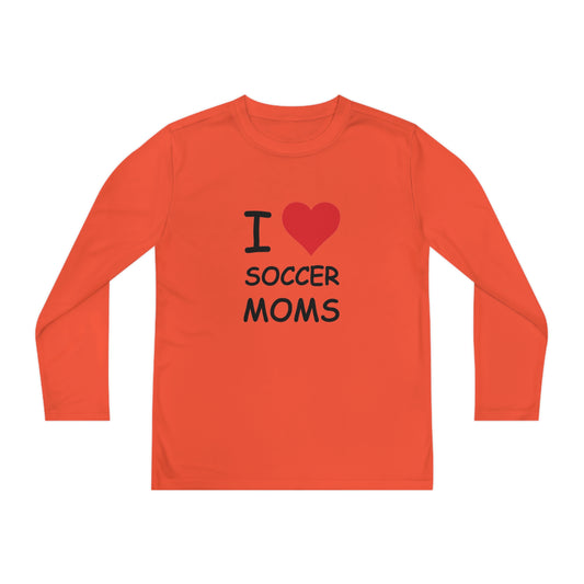 I Love Soccer Moms Kids Long Sleeve Tee