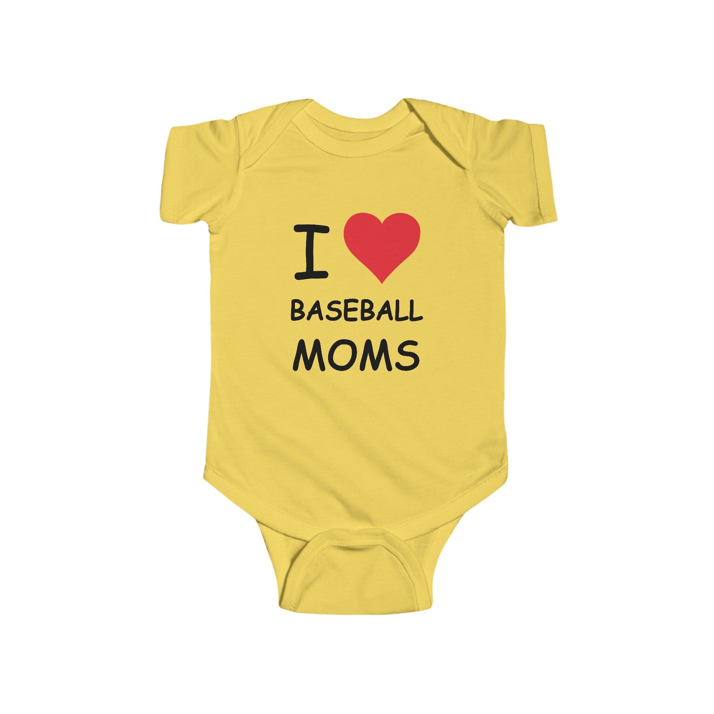 I Love Baseball Moms Infant Onesie