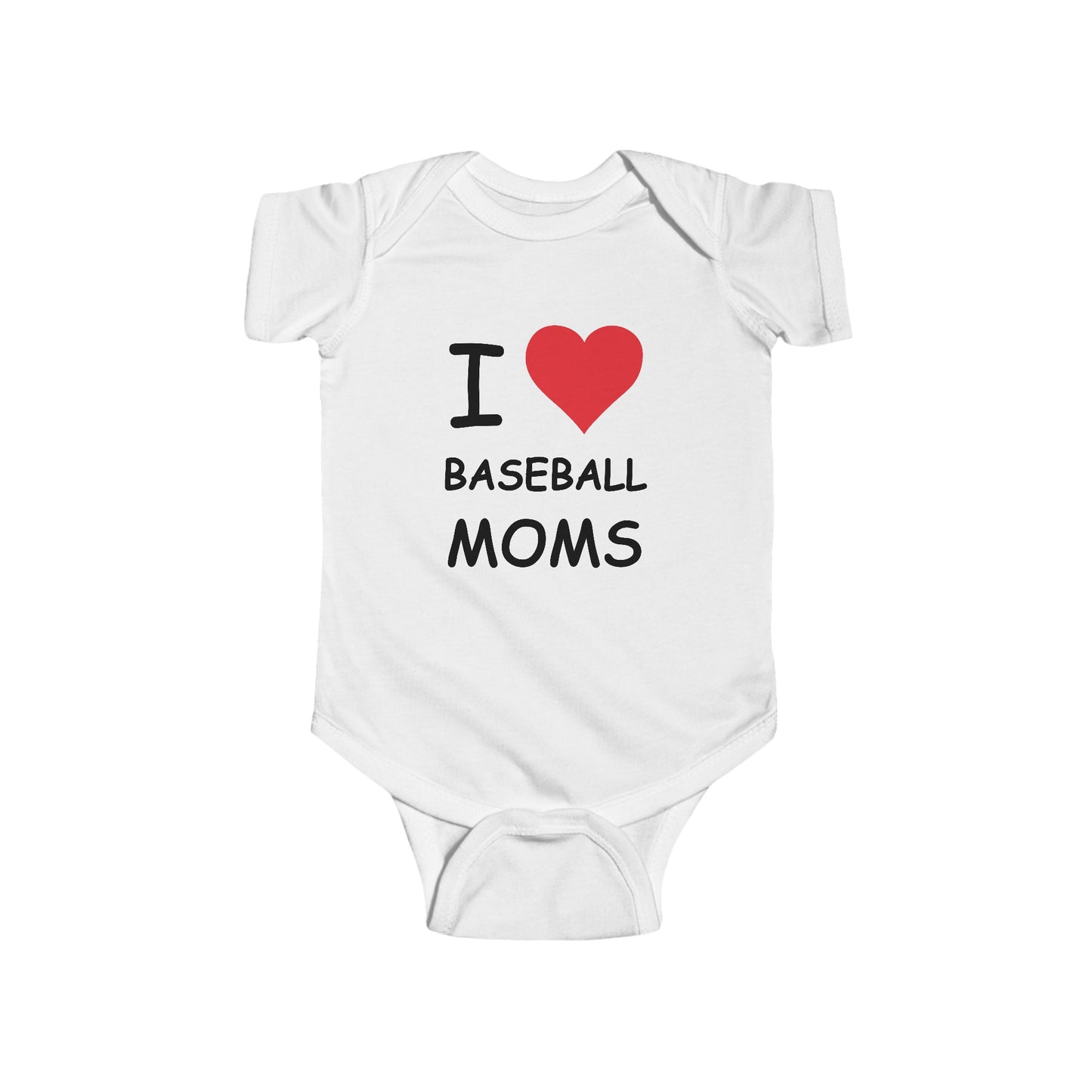 I Love Baseball Moms Infant Onesie