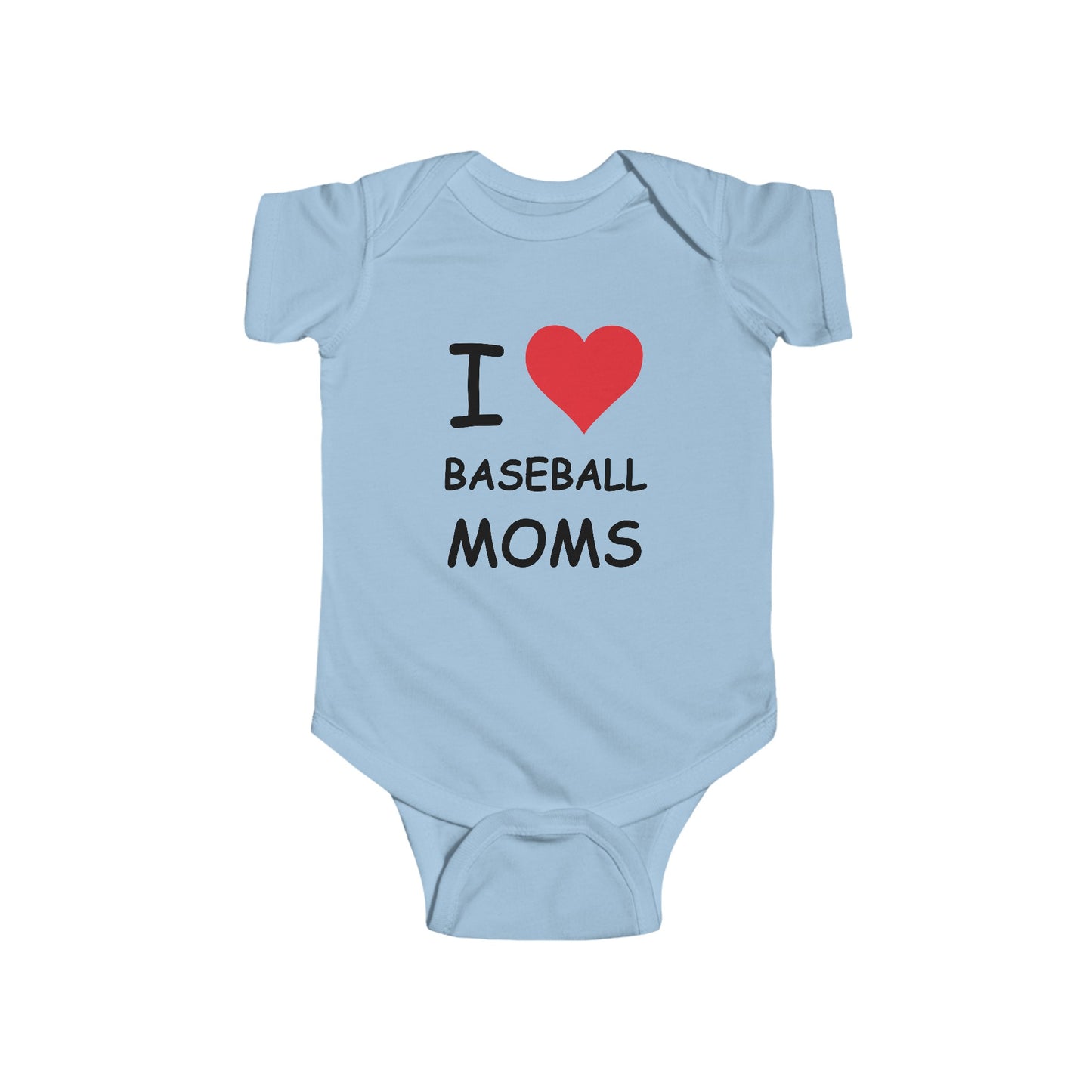 I Love Baseball Moms Infant Onesie