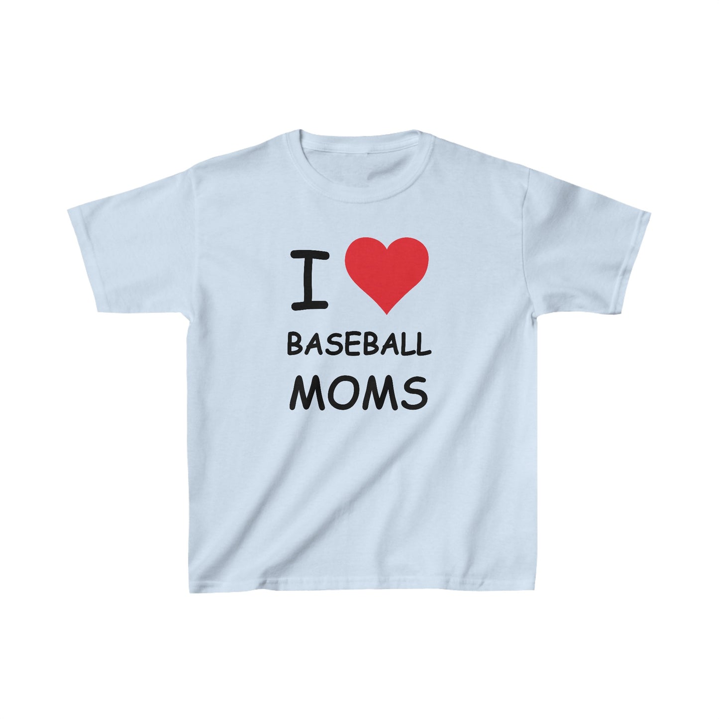 I Love Baseball Moms Kids Tee