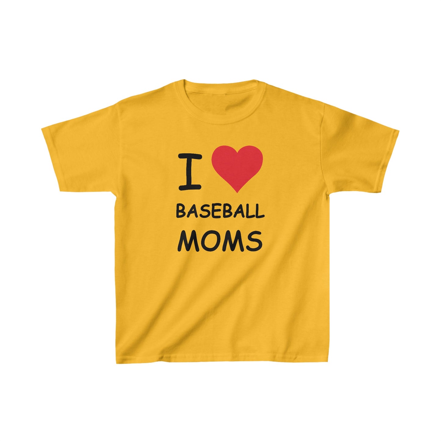 I Love Baseball Moms Kids Tee