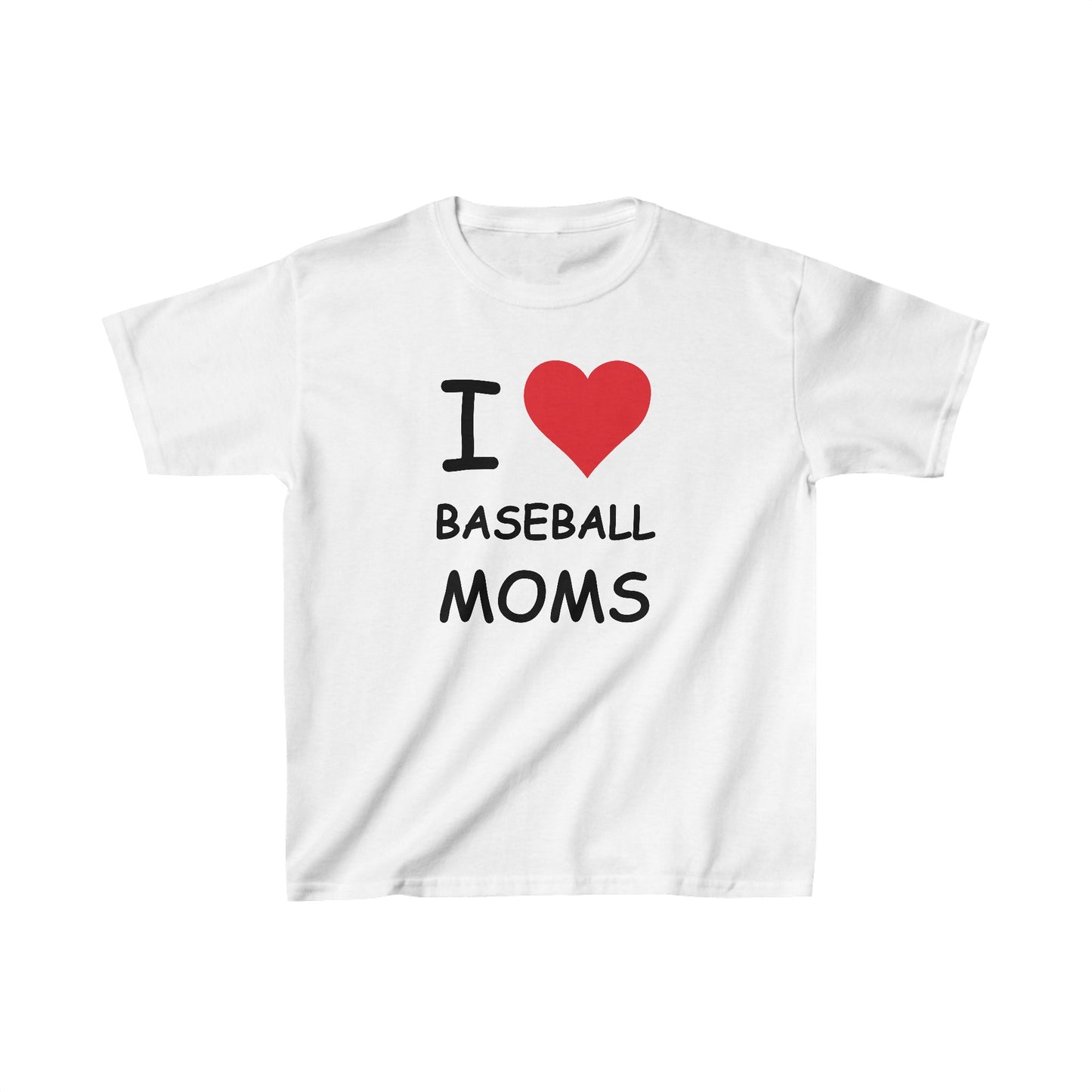 I Love Baseball Moms Kids Tee