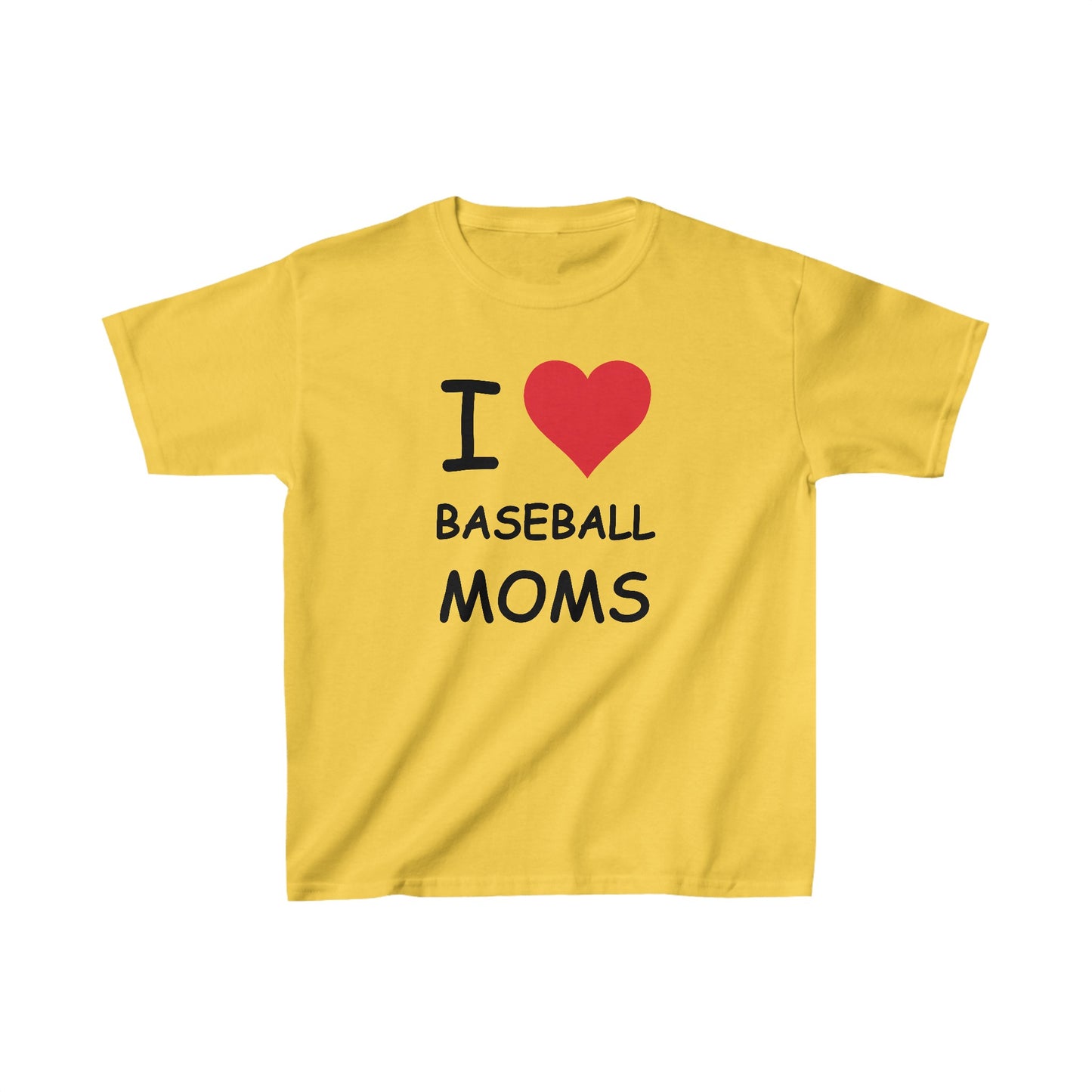 I Love Baseball Moms Kids Tee