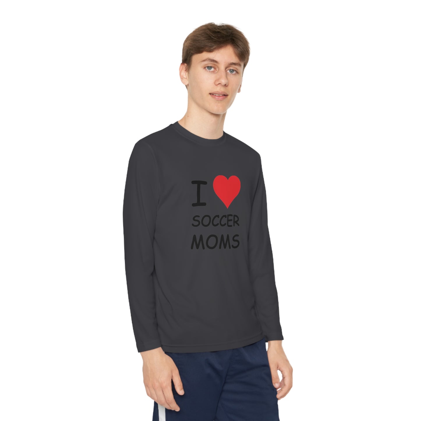 I Love Soccer Moms Kids Long Sleeve Tee