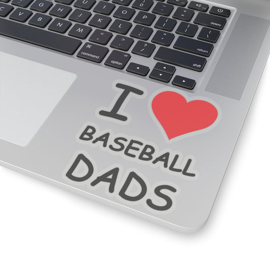 I Love Baseball Dads Sticker