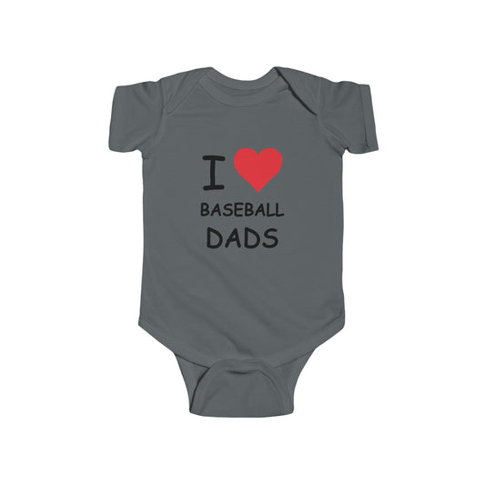 I Love Baseball Dads Infant Onesie