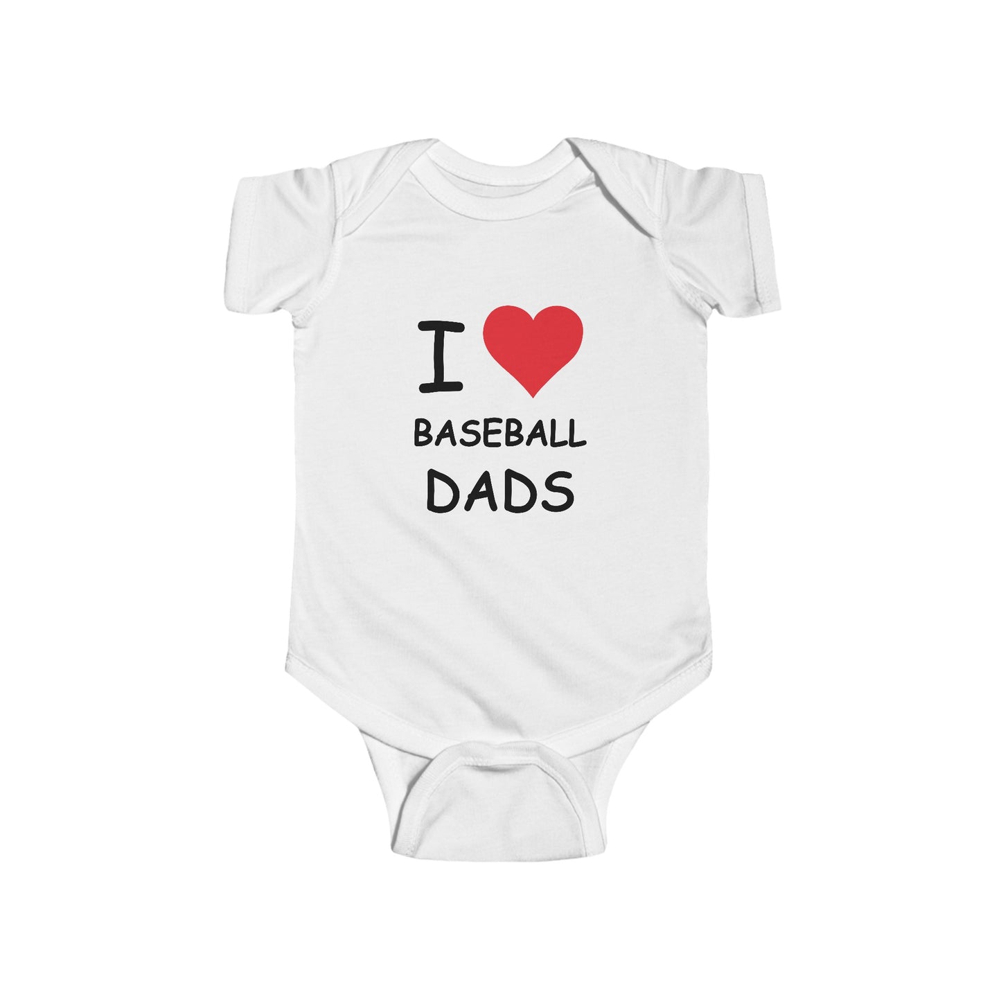 I Love Baseball Dads Infant Onesie