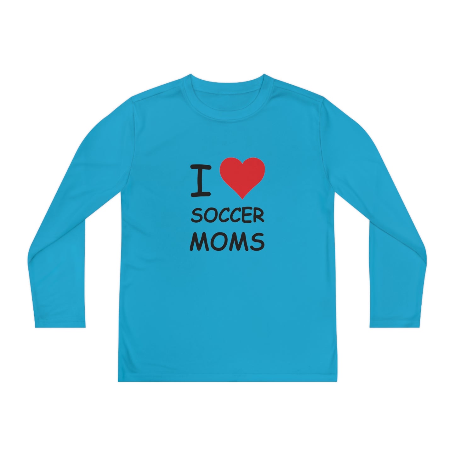 I Love Soccer Moms Kids Long Sleeve Tee