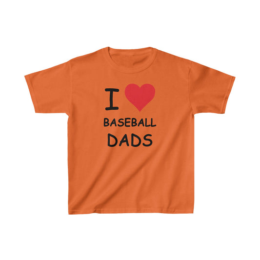 I Love Baseball Dads Kids Tee