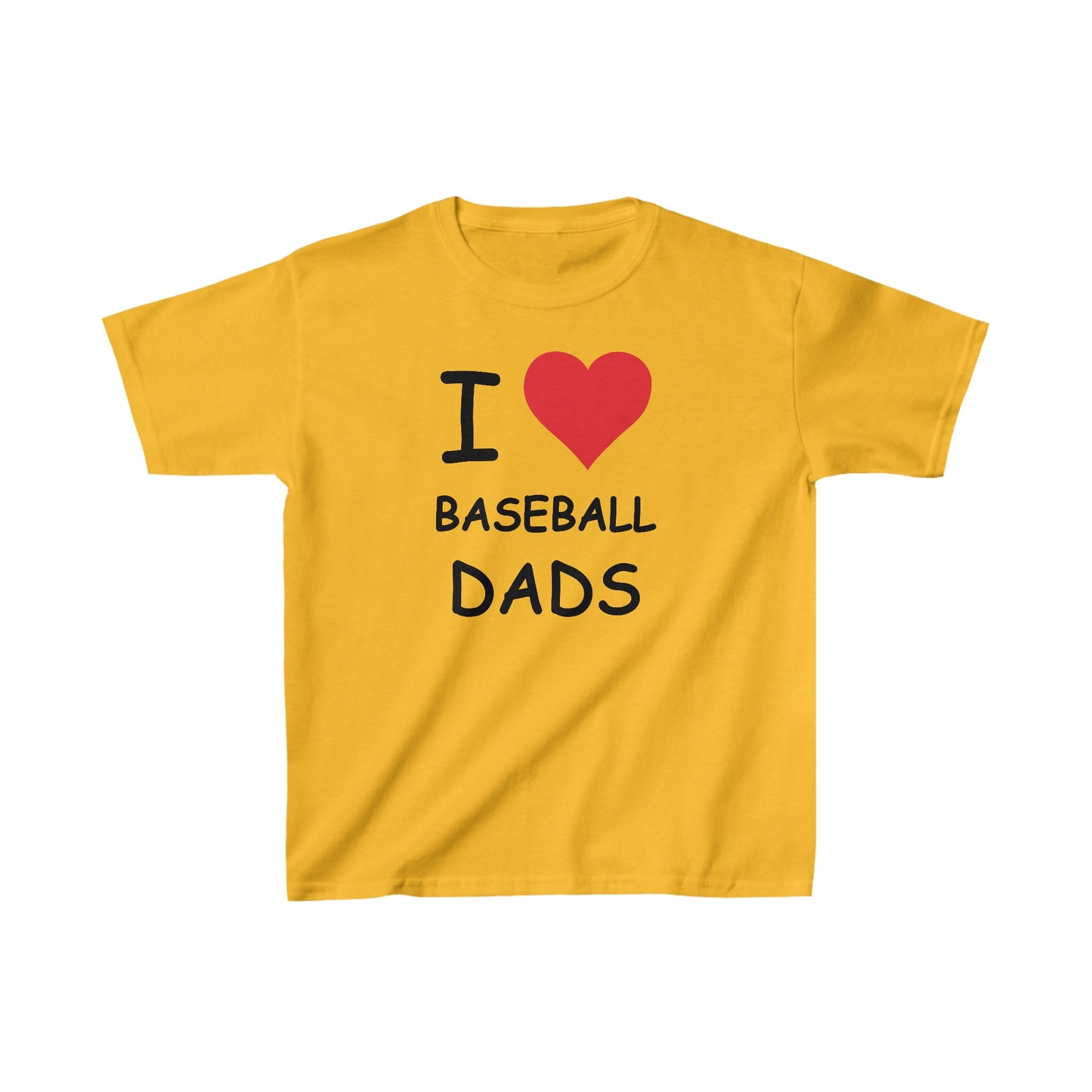 I Love Baseball Dads Kids Tee