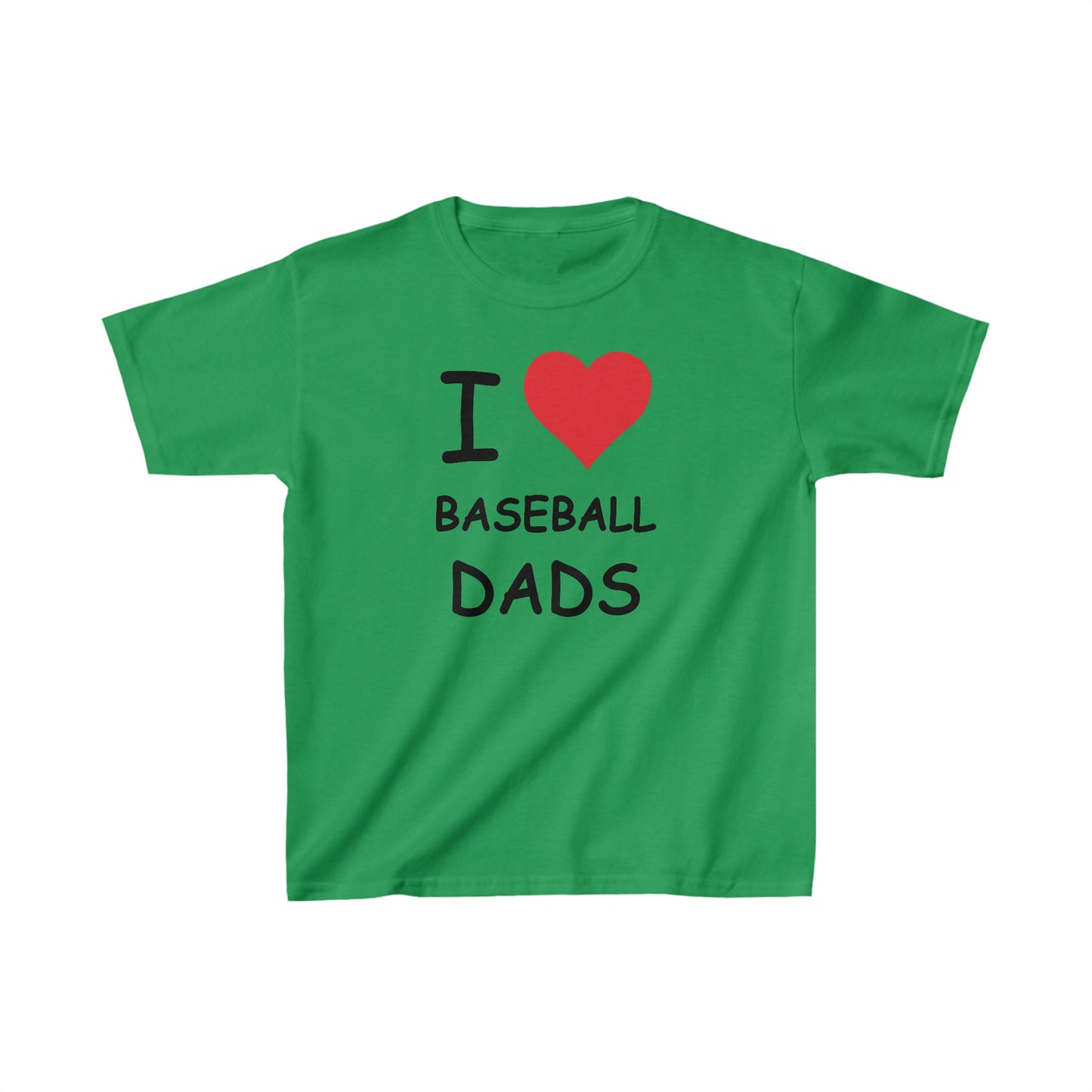 I Love Baseball Dads Kids Tee