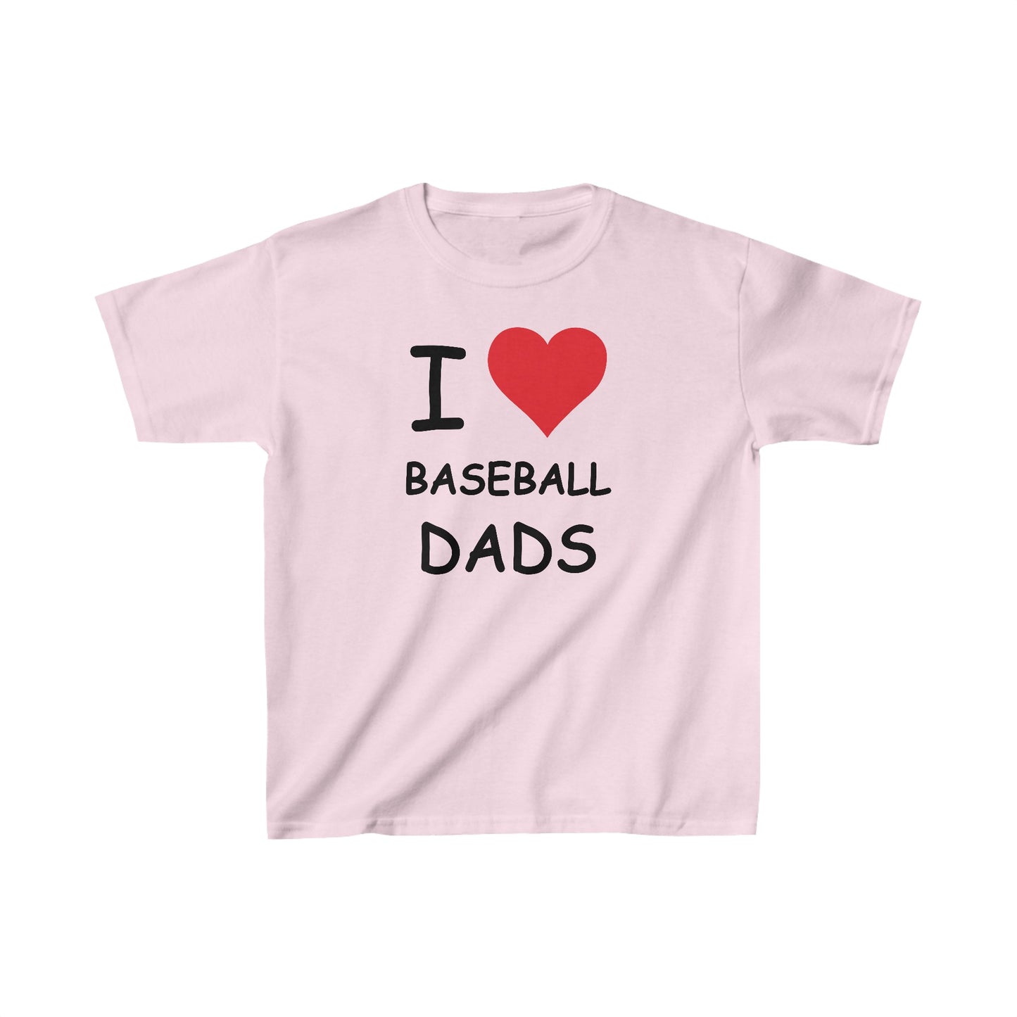 I Love Baseball Dads Kids Tee