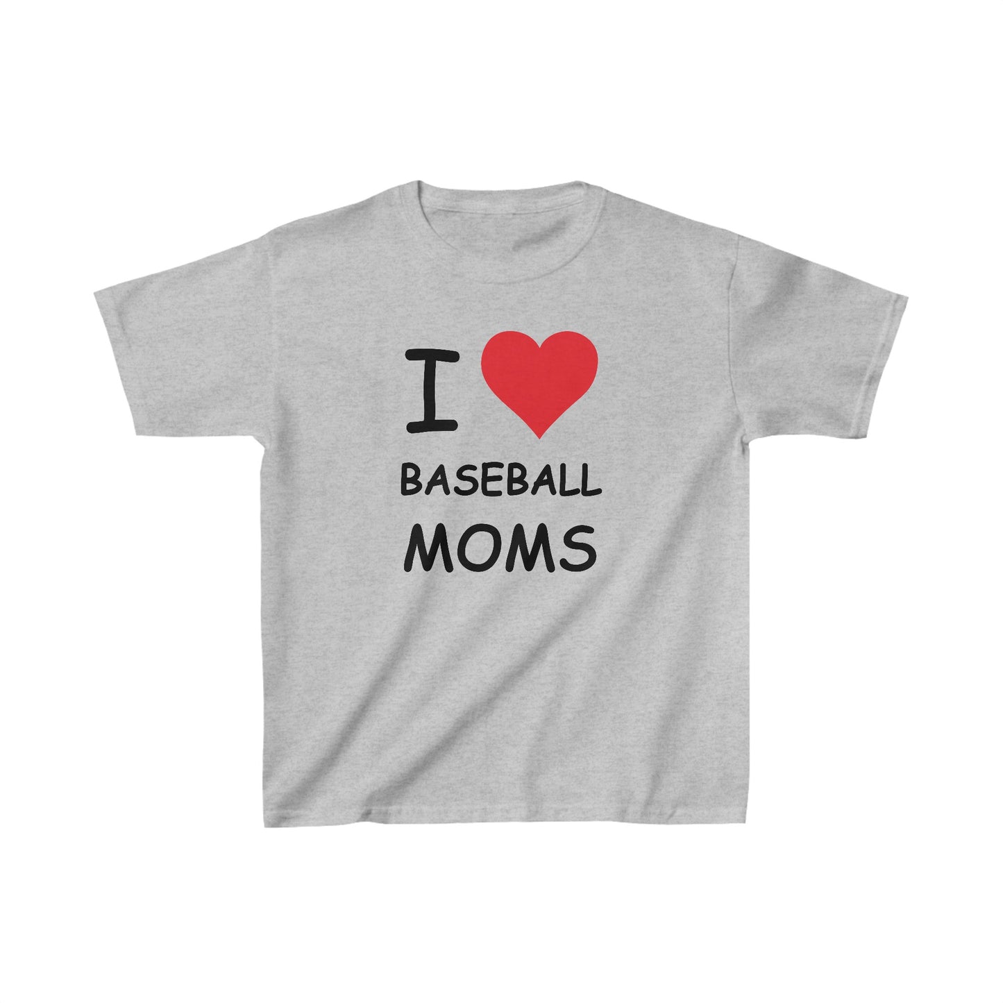 I Love Baseball Moms Kids Tee