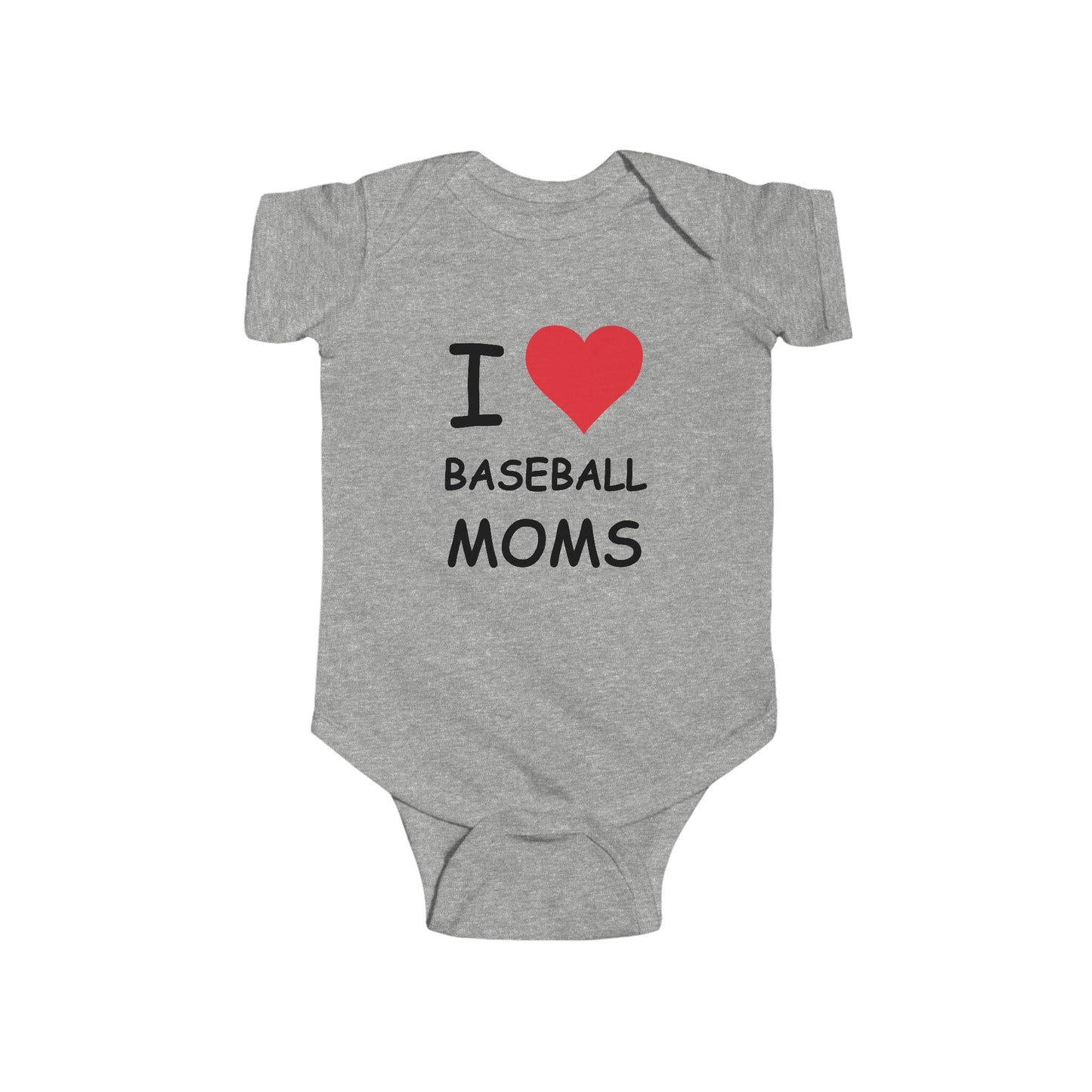 I Love Baseball Moms Infant Onesie