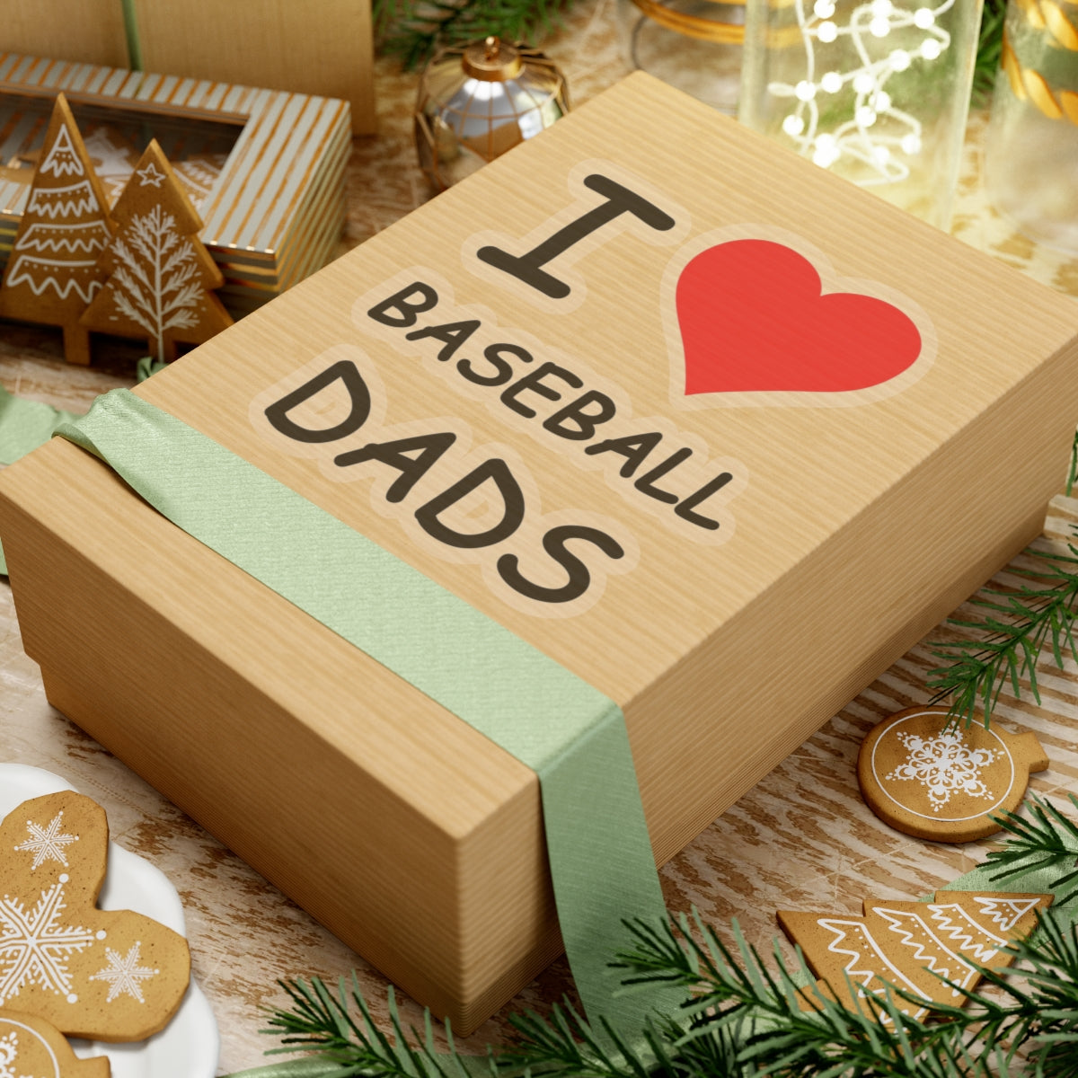 I Love Baseball Dads Sticker