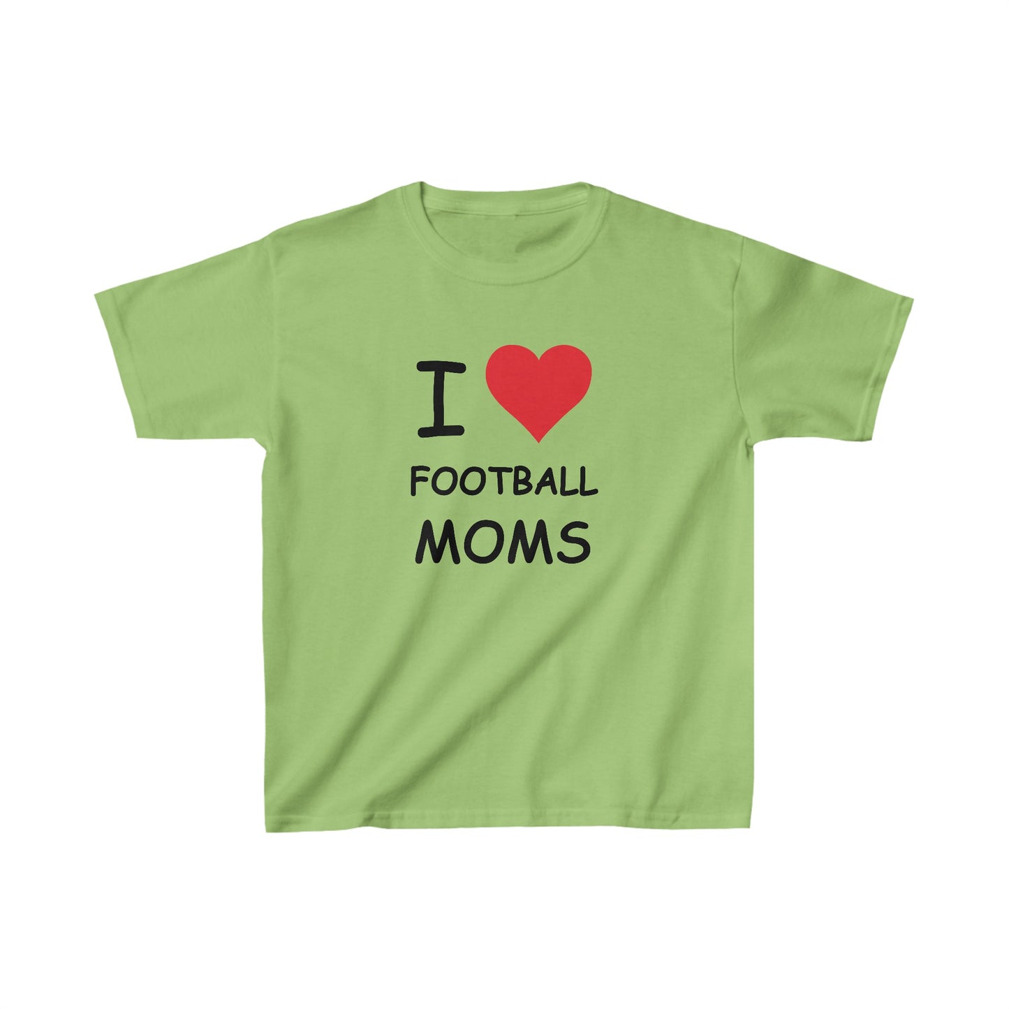 I Love Football Moms Kids Tee