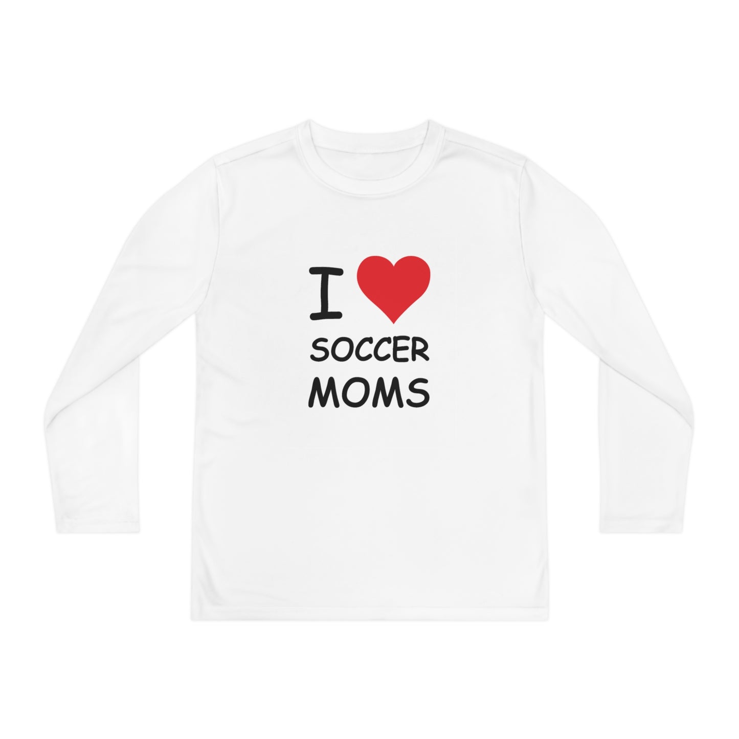 I Love Soccer Moms Kids Long Sleeve Tee